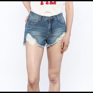 PPLA Clothing Distressed Denim Shorts